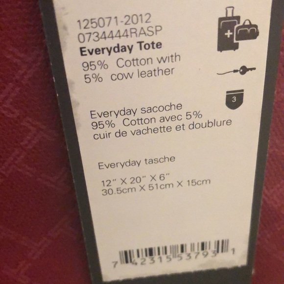 Tumi Bags New Tumi Tote Raspberry Color Light Weight Poshmark